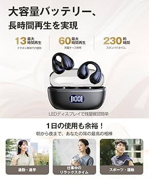 FILLTUNE CLEAR 骨伝導イヤホン ブルー CLR-25 医療現場でも認められた技術│フルワイヤレス聴覚サポート